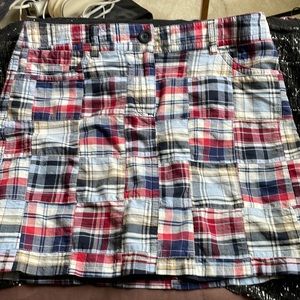 Ann Taylor madras plaid skirt sz 10